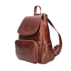 Zeffy Leather Backpack (Brown)