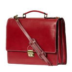 Raffaello Leather Briefcase (Cognac)