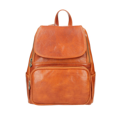 Zeffy Leather Backpack (Brown)