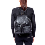 Jane Leather Backpack (Black)