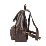 Zeffy Leather Backpack (Brown)