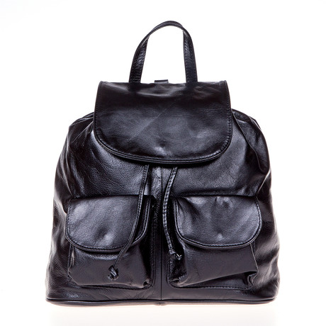 Jane Leather Backpack (Black)