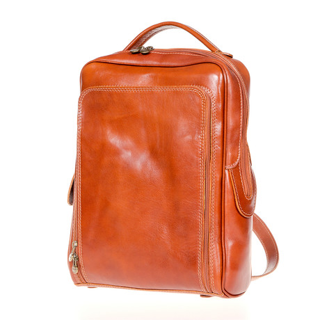 Copernico Leather Backpack (Cognac)