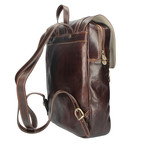 Zulio Leather Backpack (Blue + Brown)