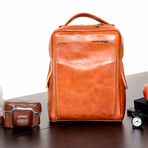 Copernico Leather Backpack (Cognac)