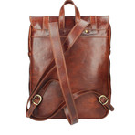 Zulio Leather Backpack (Blue + Brown)