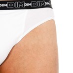 Stretch Briefs // Anthracite + White // Pack of 2 (Small)