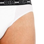 Stretch Briefs // White + Black // Pack of 2 (Small)