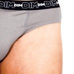 Stretch Briefs // Anthracite + White // Pack of 2 (Small)