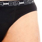 Stretch Briefs // White + Black // Pack of 2 (Small)