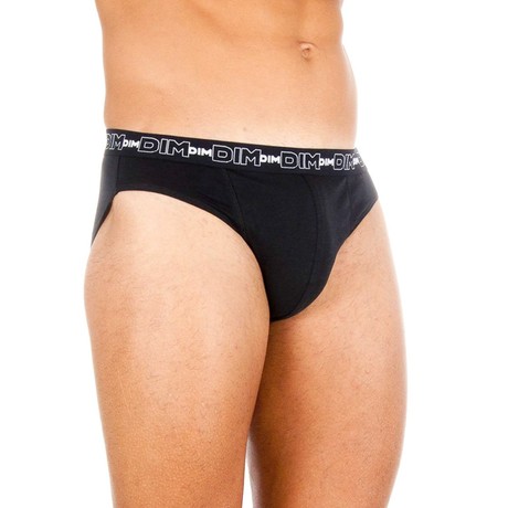 Stretch Briefs // White + Black // Pack of 2 (Small)