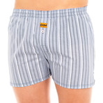 100% Cotton Boxers // Garnet + Gray Stripes // Pack of 2 (Small)