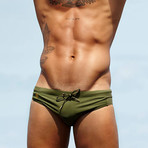 Skipper Swim Brief // Olive (XS)