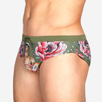 Tattoo Swim Brief // Army (S)