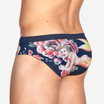 Tattoo Swim Brief // Navy (S)