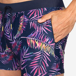 Paradise Swim Short // Navy + Pink (XL)