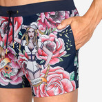 Tattoo Swim Short // Navy (XL)