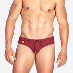 Skipper Swim Brief // Ruby (XS)