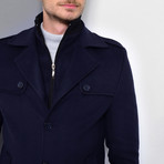 Riga Overcoat // Dark Blue (Small)