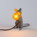 Mouse Lamp // Gray // Sitting