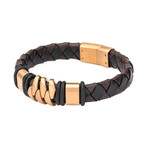 Leather Bohemian Bracelet (Brown + Blue)