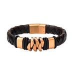 Leather Bohemian Bracelet (Brown + Blue)