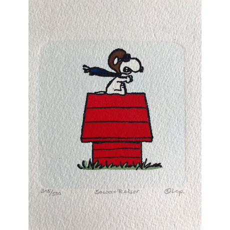 Snoopy Hand Painted Sowa & Reiser Etching (Unframed)