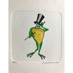 Michigan J. Frog Hand Painted Cartoon Etching (Unframed)