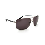 Men's GG0065SK-001 Square Sunglasses // Ruthenium + Black Gray