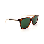 Men's GG0558S-003 Square Sunglasses // Havana + Green
