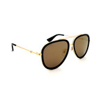 Unisex GG0062S-001 Pilot Sunglasses // Gold