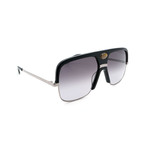 Men's GG0478S-001 Oversized Sunglasses // Black + Silver + Gray Gradient