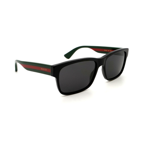 Unisex GG0340S-006 Square Sunglasses // Black + Gray