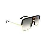 Men's GG0478S-002 Oversized Sunglasses // Havana + Gold + Green Gradient