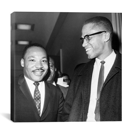 King And Malcolm X, 1964 // Unknown (12"W x 12"H x 0.75"D)