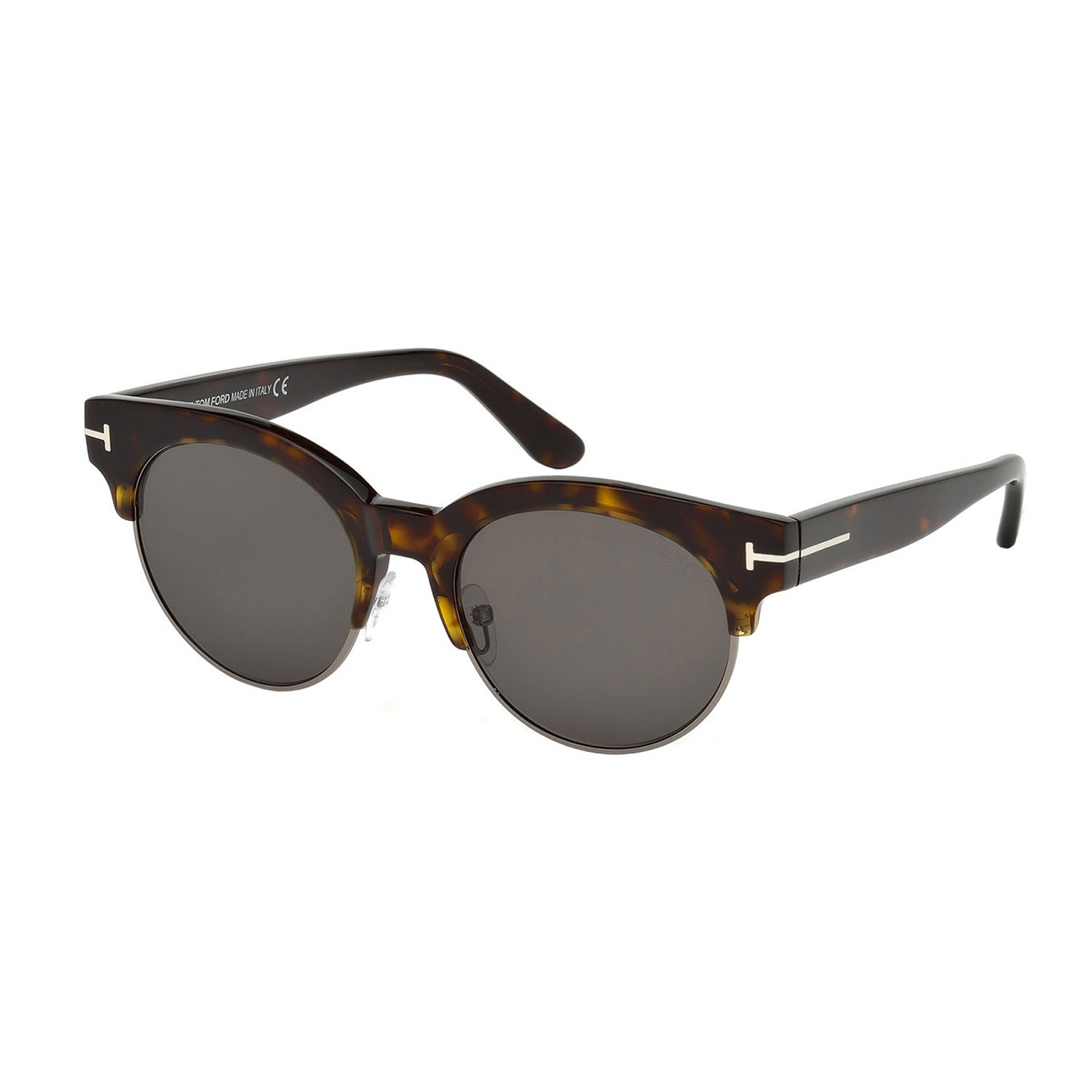 Tom Ford // Men's Henri Polarized Round Sunglasses // Havana + Brown ...