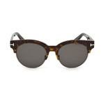 Tom Ford // Men's Henri Polarized Round Sunglasses // Havana + Brown