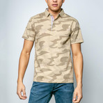 Goldfield Knit Short Sleeve Polo Shirt // Taupe (XL)