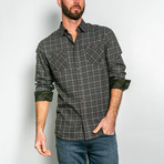 Ossining Long Sleeve Woven Flannel Shirt // Charcoal (M)