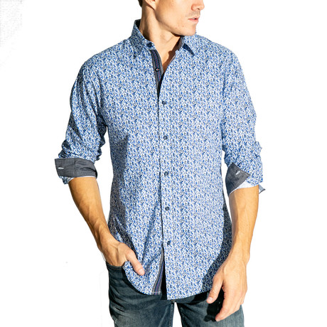 Ilfracombe Long Sleeve Woven Shirt // Blue (S)