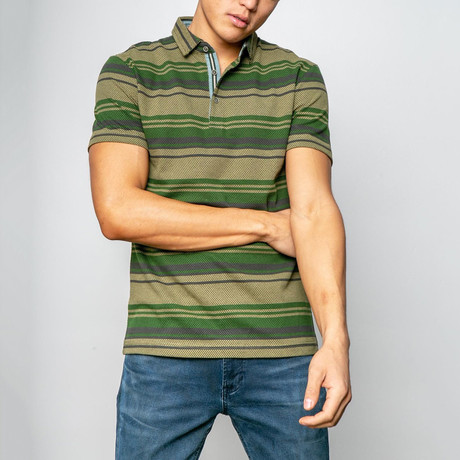 Ysleta Knit Short Sleeve Polo Shirt // Green (S)