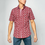 Horncastle Short Sleeve Woven Shirt // Red (XL)