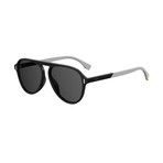 Men's Pilot Sunglasses // Black + Gray