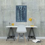 Blue Stone Samurai Sword Diagram // Unknown Artist (12"W x 18"H x 0.75"D)