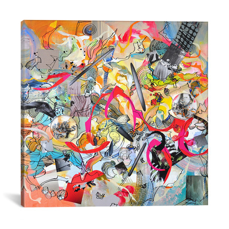 Two Samurais // Larisa Ilieva (12"W x 12"H x 0.75"D)