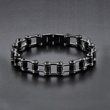 Bicycle Chain Link Bracelet // Black