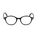 Men's Round Acetate Optical Frames // Black