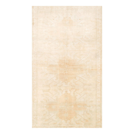 Hand Knotted Oriental Area Rug // Ivory + Cream // 3'10" x 6'7"