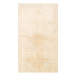 Hand Knotted Oriental Area Rug // Ivory + Cream // 3'10" x 6'7"