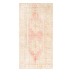 Hand Knotted Oriental Area Rug // Cream + Pink // 4'9" x 8'9"